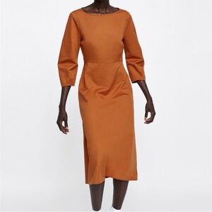 Zara Rust Midi Dress